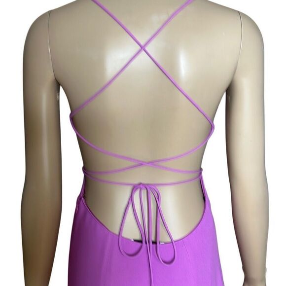 NWT Gai Mattiolo Plunging V-neckline Structured Cups Cut-out front detail Purple - Picture 8 of 14